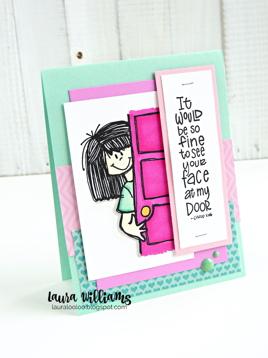 Make handmade cards and crafts using stamps from Impression Obsession. "It would be so fine to see your face at my door" is such a sweet sentiment for a handmade card. Visit my blog to see more card making ideas with these stamps.