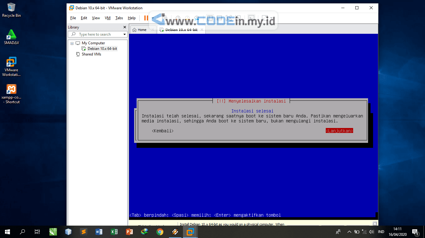 Tampilan Instalasi Sistem Operasi Linux Debian Pada VMware - 33
