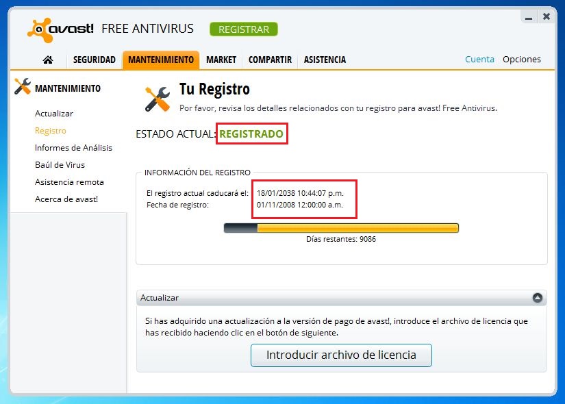 Licencia para avast free antivirus 5.0 418 : sunboadia