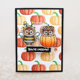 Sunny Studio Stamps: Happy Owl-o-ween and Pretty Pumpkins Cards and Video by Laura Sterckx