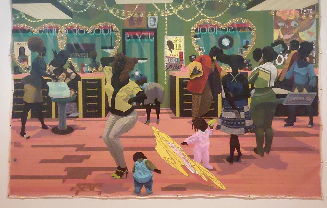 School of Beauty, School of Culture, 2012 by Kerry James Marshall (American, born 1955) | Acrylic and glitter on unstretched canvas