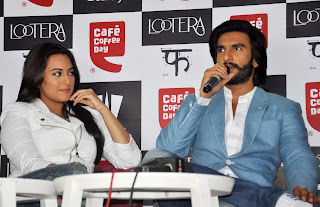 Sonakshi Sinha & Ranveer Promote Lootera at Cafe Coffee Day Photos