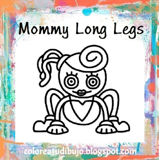 Mommy long legs de Poppy Playtime para pintar