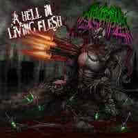 pochette FLAYED DISCIPLE a hell in living flesh, EP 2022