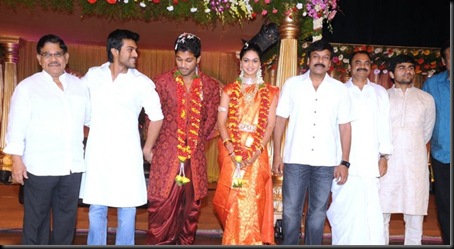 Allu Arjun Sneha Reddy wedding reception pictures2