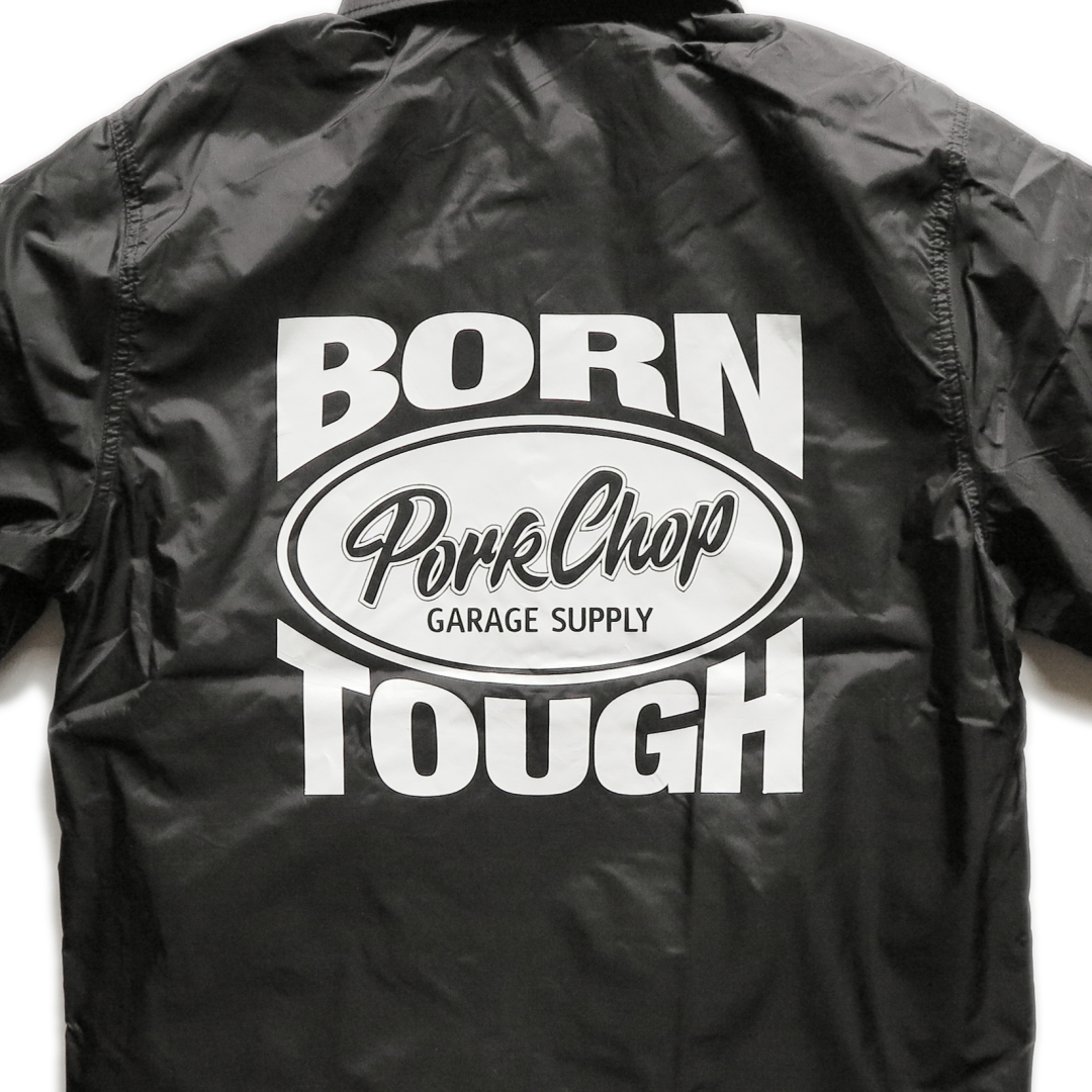 PORKCHOP GARAGE SUPPLY チャリティー BORN TOUGH COACH JKT TRUMPS