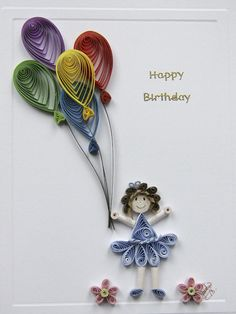handmade paper quilling birthday card