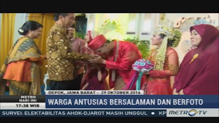 Jokowi Hadiri Pernikahan Anak Pegawai Istana 30 Oktober 2016 Keren