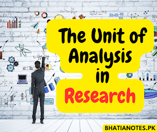 the Unit of Analysis in Research
