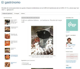 Recetas TOP 10 en el blog de "El Gastrónomo" - ÁlvaroGP - Álvaro García - Café en barbacoa - Ratatouille - Sandwich de huevo y salad cream - Percebes - Brunch - Sandwich de salmón (Ahumados Domínguez) - Pizza - Ropa Viena - Pringá - Patatas bravas