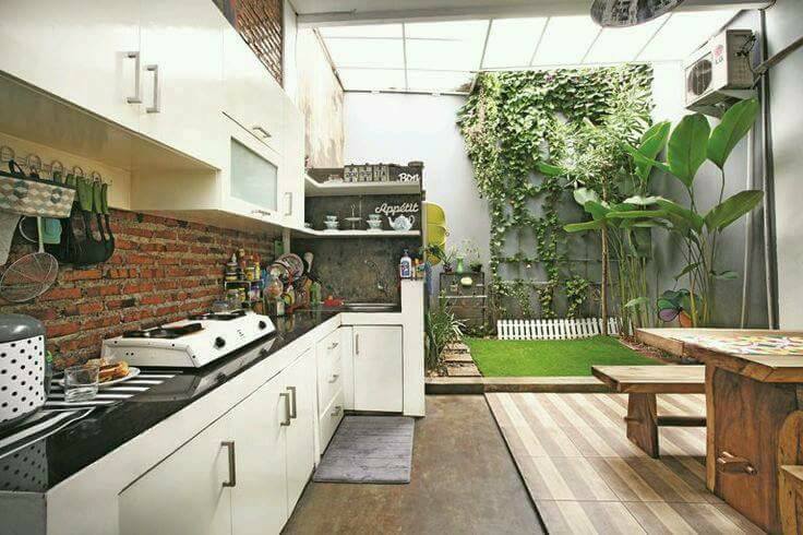 13 Desain Dapur Terbuka Halaman Belakang Rumah Gambar 