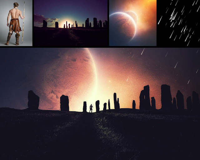 Silhouette Effect Photo Manipulation Photoshop Tutorial [The Guardian of monoliths]