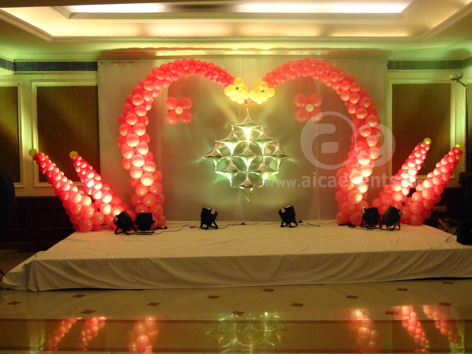 aicaevents Balloon Decorations  with different stage  back 