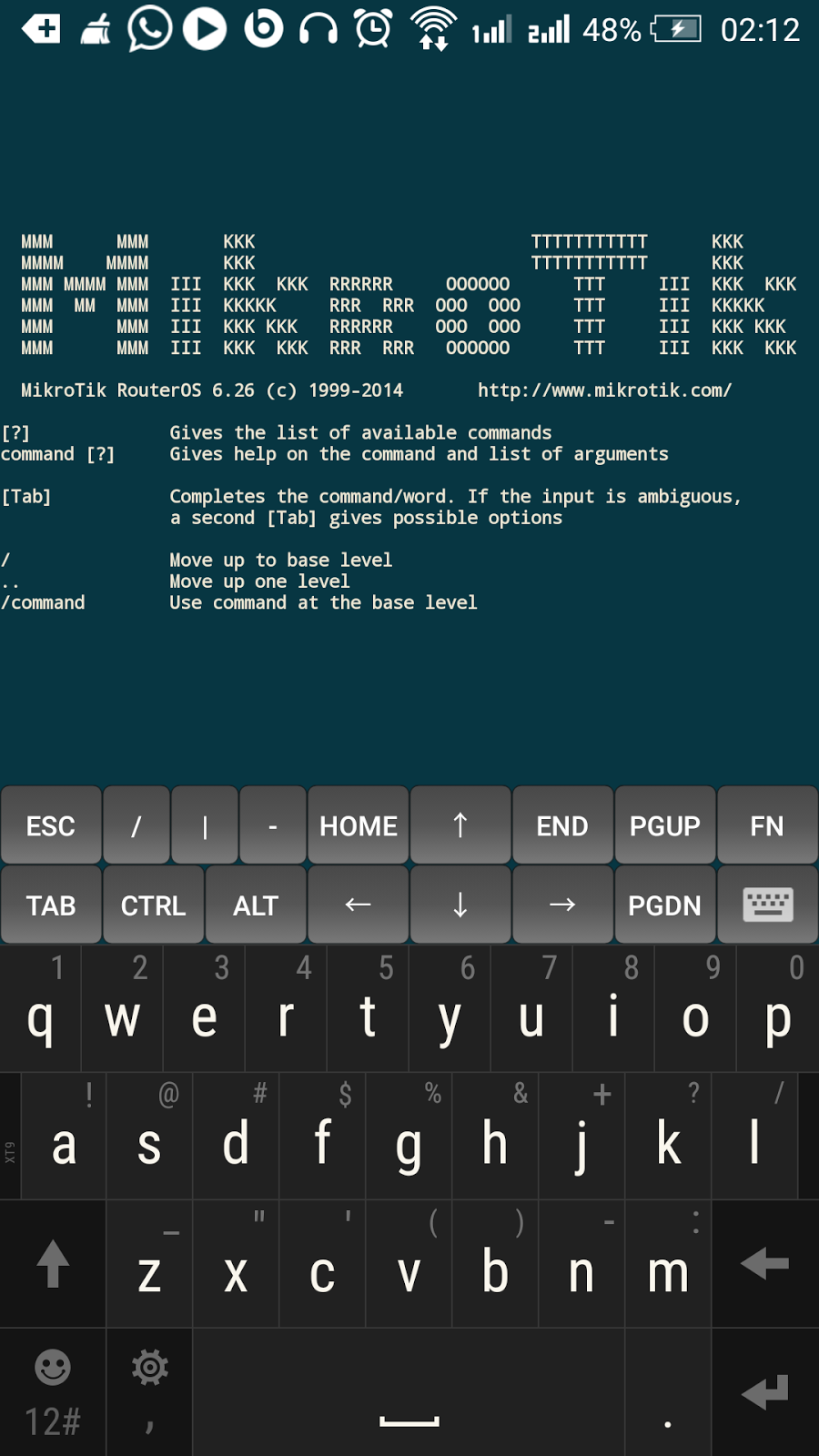 Cara Setting Mikrotik Menggunakan Android via SSH 