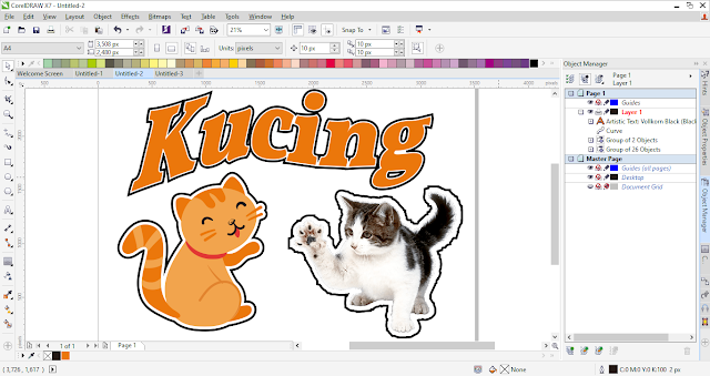 cara membuat garis tepi pada gambar di corel draw