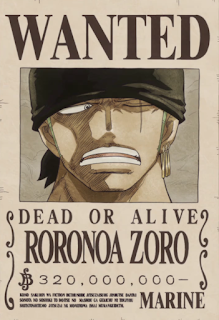 harga buronan zoro setelah dressrosa