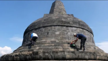 Polisi Usut Pembuat Foto Stupa Borobudor Mirip Presiden Jokowi