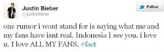 Justin Bieber Bantah Hina Indonesia Lewat Akun Twitternya