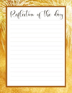 Reflection Of The Day - Free Printable Digital Planner Notepads - Gold Brown Abstract Theme