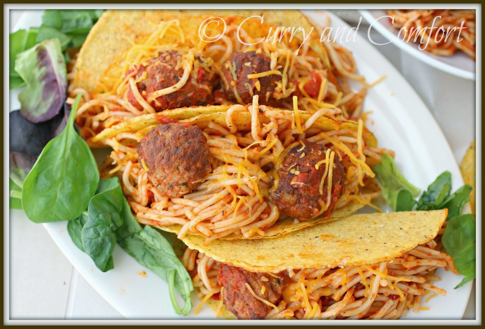 Kitchen Simmer Spaghetti And Meatball Tacos