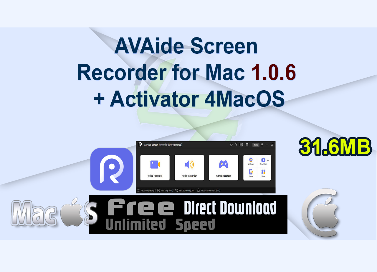 AVAide Screen Recorder for Mac 1.0.6 + Activator 4MacOS