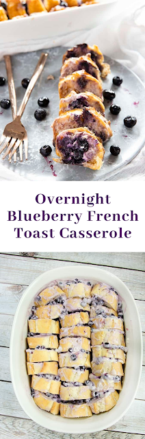   Overnight Blueberry French Toast Casserole
