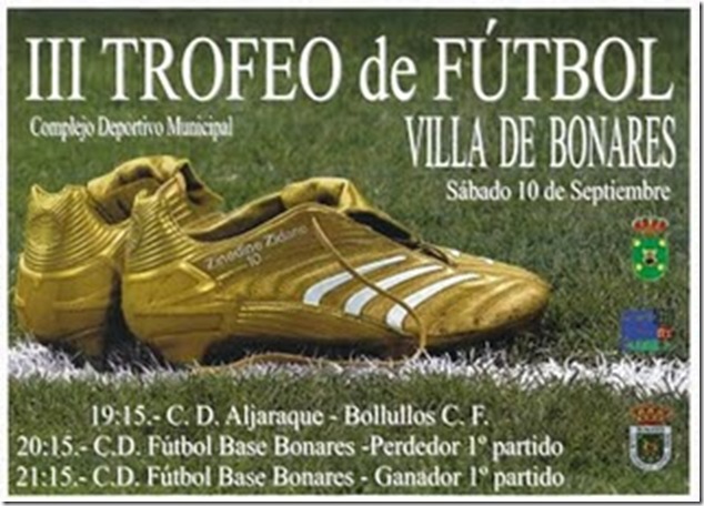 CARTEL FUTBOL III VILLA DE BONARES