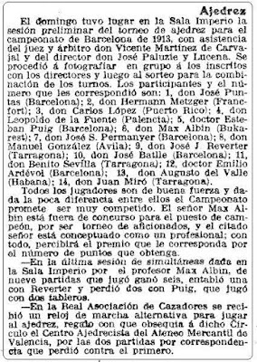 Recorte de La Vanguardia, 30 de octubre de 1912