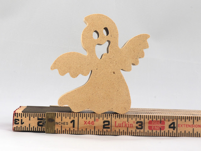 Wood Ghost Cutout, Handmade, Unfinished, Unpainted, and Ready to PaintFreestanding, from the Snazzy Spooks Collection