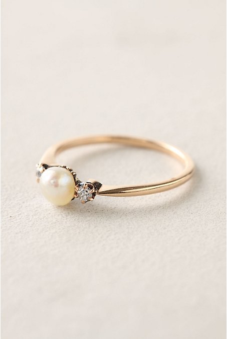 Pearl Engagement Ring