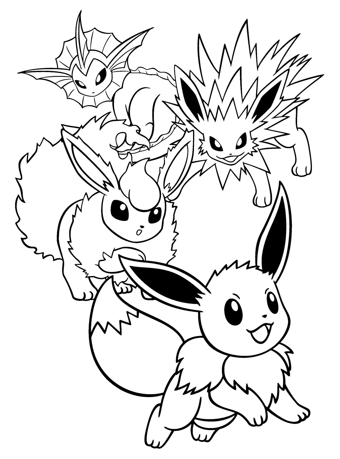 Eevee Coloring Pages Printable - Free Pokemon Coloring Pages