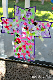 Cross Suncatcher Easter Craft