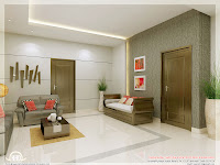 Awesome 3D interior renderings Kerala home design and