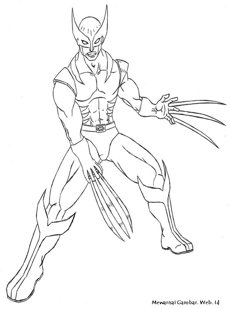 Mewarnai Gambar  Wolverine Mewarnai Gambar 