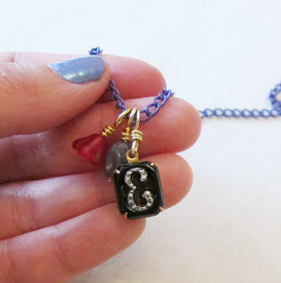 image two cheeky monkeys jewellery tutorial diy necklace personalised personalized monogram thread dangles onto chain