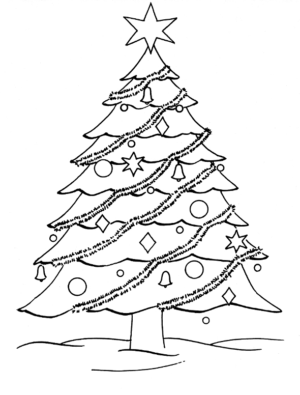 Christmas Tree Coloring Page