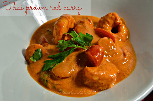 Curry rosso tailandese di gamberi 