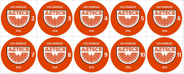 LOS ANGELES AZTECS ADAMS-NASL GULIVER BANDEIRA-AFC ADAMS ESCUDO PARA BOTÃO ARTE PARA BOTÃO FUTEBOL DE BOTÃO GULIVER PLACAR ADAMS ALGAZARRA