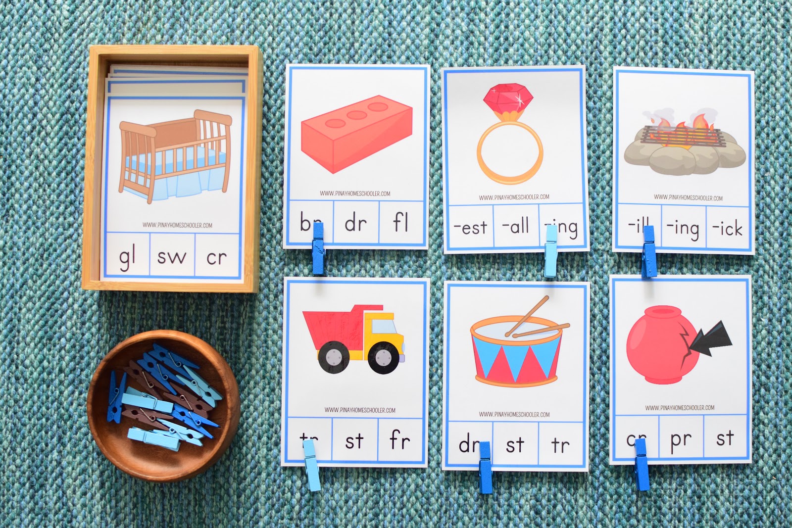 Blues Series Activity: Blends and Digraphs Clipcards