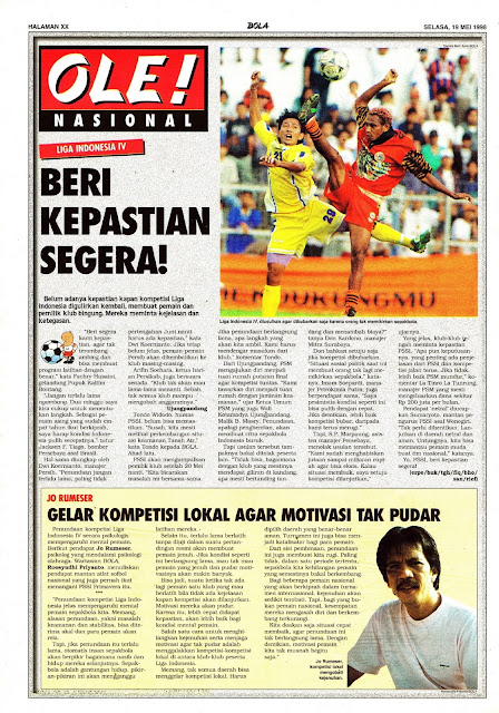 LIGA INDONESIA IV BERI KEPASTIAN SEGERA