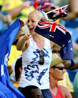 Fans Girls World Cup 2010 From Australia Show the Spirit