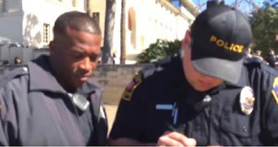 COPS CITE PREACHER FOR OFFENDING STUDENT