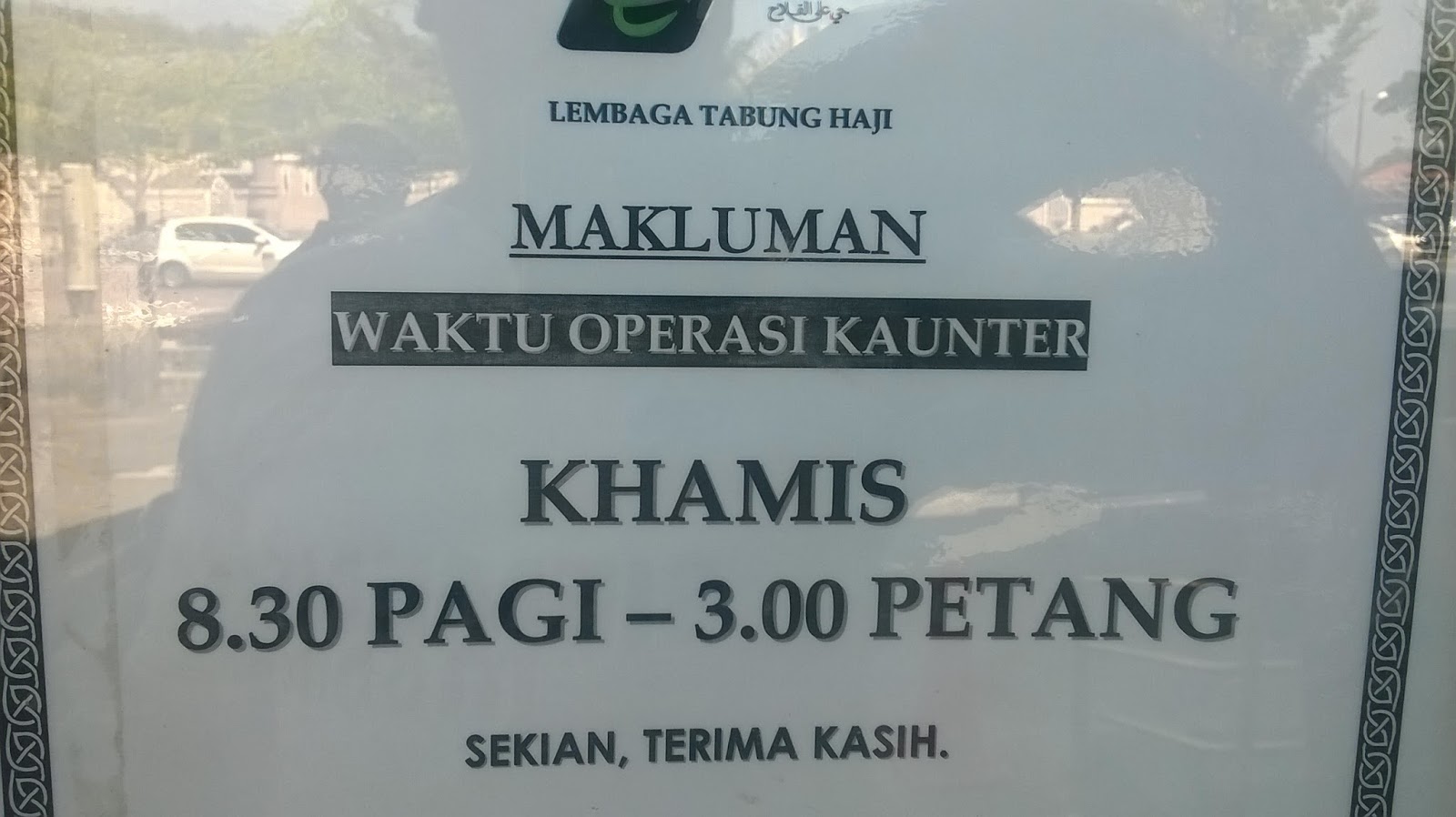 Waktu Operasi Tabung Haji, Sungai Petani | Awan di Langit Biru