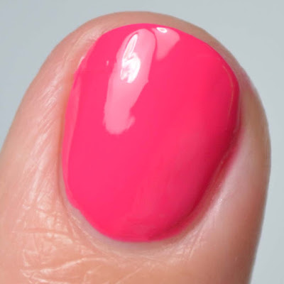 pink nail polish close up swatch