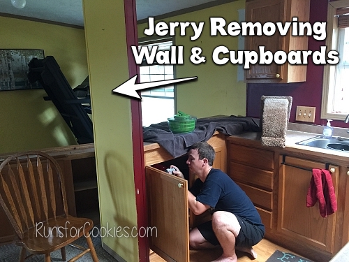 Removing wall and cupboards