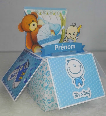 Carte popup 3D de naissance