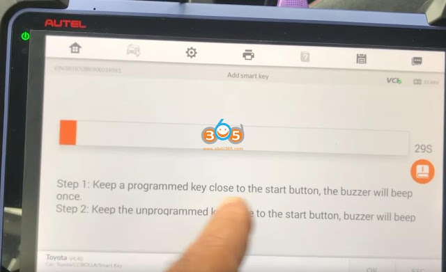 Autel IM608 Program Toyota Corolla 2019 All Keys Lost by OBD 16