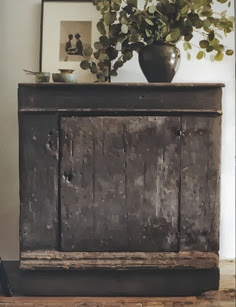 aged cabinet,