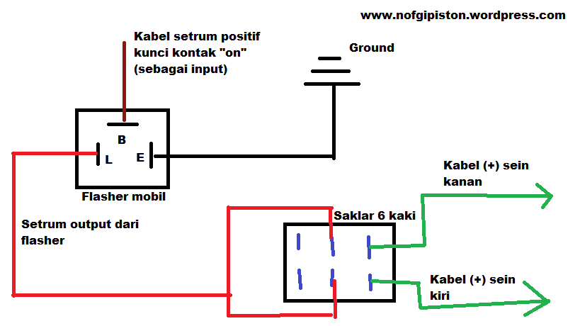 Cara Mudah Membuat Lampu  hazard  flasher pada motor 