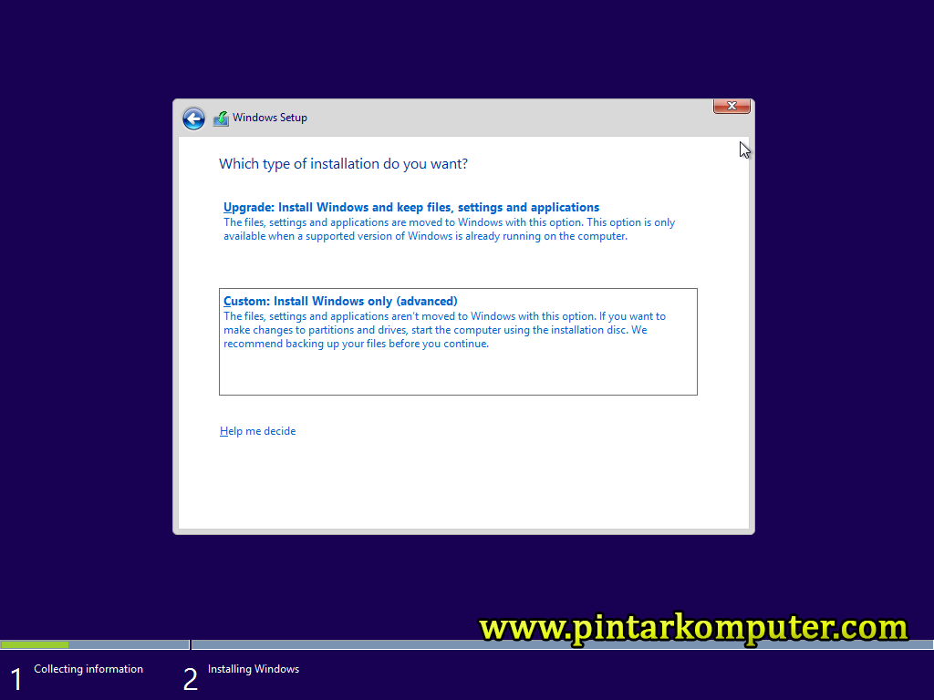 Pintar Komputer - Cara install Windows 8.1